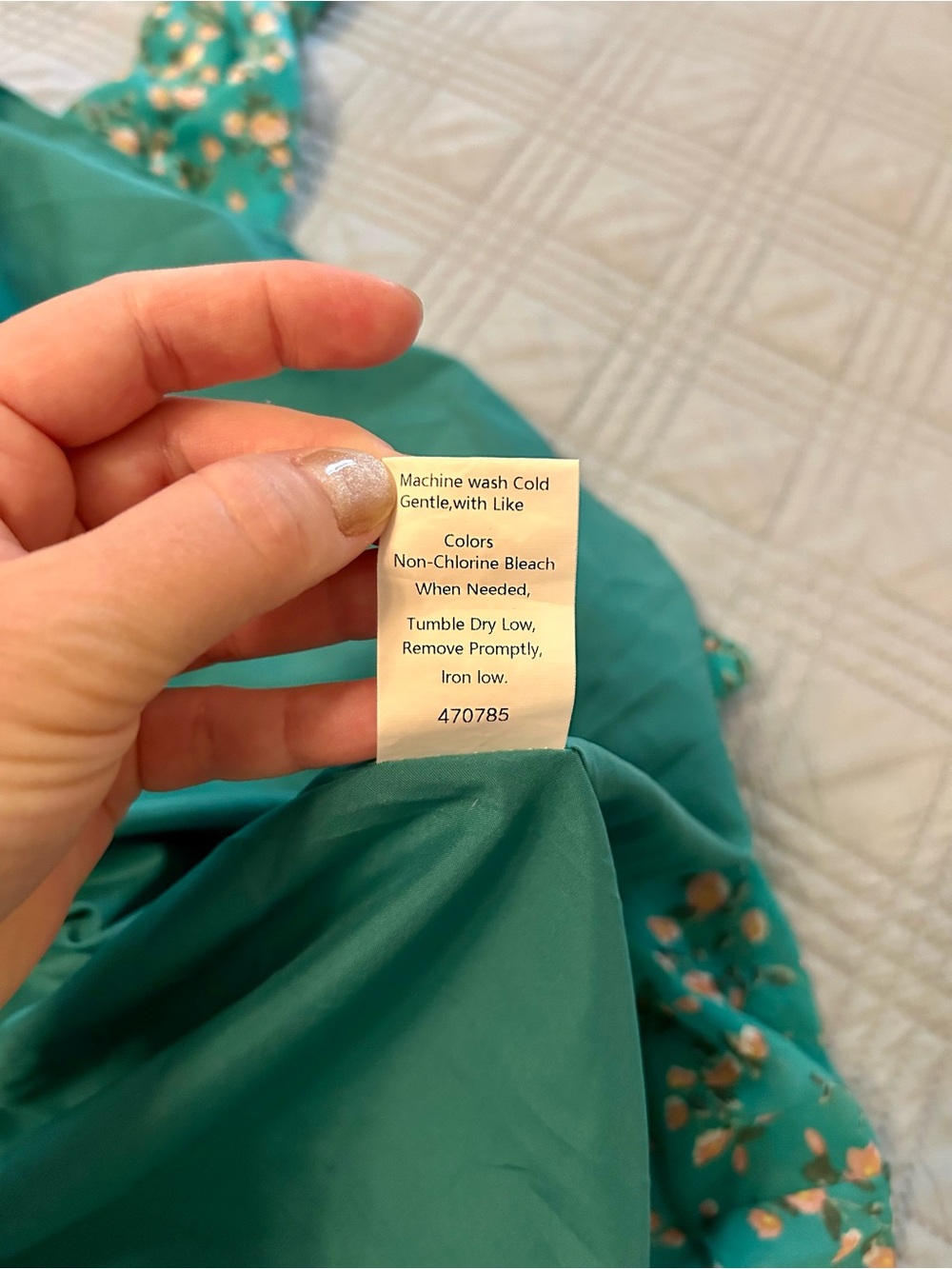 Women’s Teal Floral Dress, Size Small, EUC - Picture 11 of 11